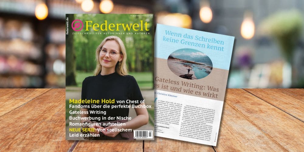 Bild zum Blogbeitrag "Gateless Writing in der Federwelt", zeigt Ausgabe der Literaturzeitschrift.